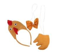 DEARMAMY 1 Ensemble ensemble de coq de poule déguisement animal adulte Déguisement poule adulte velu tutu gonflable bandeaux de cosplay costume de bandeau d'animaux peluche courte Brown