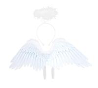 DEARMAMY 1 Jeu Ailes D'anges Costumes Femmes Costumes D'ange Aile D'ange Aile Dange Grand Art Mural Déguisement D'ailes Costume D'ange Tombant Femme Tissu Non Tissé Blanche