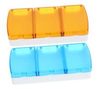 DEARMAMY 1 Jeu Boîte De Distribution De Petit Voyage Organisateur Taille Pilulier Boîtier Compact Organisateurs Et Stockage De Cas Comme 2 Pièces