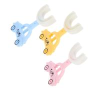 DEARMAMY 1 Jeu Brosse À Dents Rose Pour Bébé Brosse À Dents Sensorielle Pour Nourrissons Enfants Têtes Souples Brosse À Dents En Forme De Brosse Buccale Nettoyage Des Dents 3 pièces
