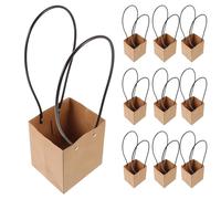 DEARMAMY 1 Jeu Fourre-tout Étanche Plaine Récipient Floral Fournitures D'emballage De Bouquets À Fleurs D'emballage Floraux Papier Kraft 10 Pièces