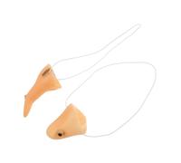 DEARMAMY 1 Jeu Menton Nez De Sorcière Mascarade De Fête Du Menton Faux Long Nez Mascarade Du Nez Faire La Fête Déguisement Nez Long Nez De Sorcière Fête Mascarade Vinyle Beige