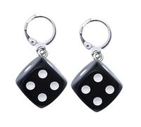 DEARMAMY 1 Paire Boucles D'oreilles Dés Boucles D'oreilles En or Pour Femmes Cerceaux Hommes Boucles D'oreilles De Déclaration Pour Les Femmes Bijoux Genre Goujons Étalon Black Acrylique