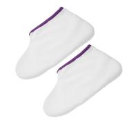 DEARMAMY 1 Paire Sac De Soins De Cinéma De Cire De Pied Naturel Réutilisable La Cire Hydratant Couverture Exfoliation Doux Humidité Couvre-pieds Jetables Transparent Polyester