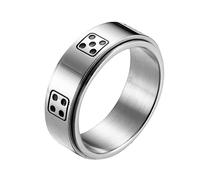DEARMAMY 1 Pc Bague Transit Titane Acier s'agiter bagues en titane pour femmes bagues en sterling or hommes anneaux bras bijoux en acier au titane accessoire de masculin Silver