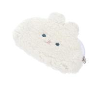 DEARMAMY 1 Pc Paquet De Soins Mini Cosmétique pour à Main Trousse De Toilette pour Femme Titulaire en Peluche Portefeuille Sacs Aveugles Poche Petit Porte-Monnaie Blanche Coton