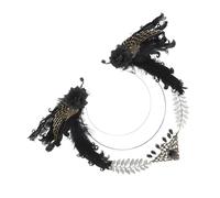 DEARMAMY 1 Pièce Bandeau Halo Notre Dame Accessoires De Cheveux De Mariage Bandeau Cheveux Couvre-chef Dames Bande De Cheveux Décorative Couvre-chef De Fête Coiffe De Fête Métal Black