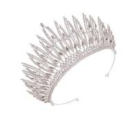 DEARMAMY 1 Pièce Coiffe De Mariée De La Couronne Tiare Diadèmes Accessoires De Cheveux De Mariée Diadème De Princesse Pour Femme Casque En Mariage Silver