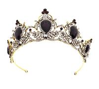DEARMAMY 1 Pièce Couronne d'améthyste violet et Bandeau de strass Diadème bandeaux mode pour femmes bandeau cheveux couronne de cristal bande de cheveux de pierres précieuses alliage