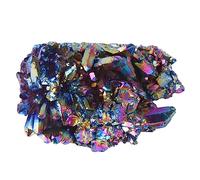 DEARMAMY 1 Pièce Ornements de grappe de cristal grappe arc-en-ciel ornements de bureau vie pour décoration amas de roches spirituelles amas de cristaux naturels Colorful
