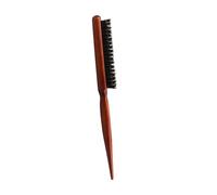 DEARMAMY 1 Pièce Peigne à Friser à Brosse Ondulée Poil Bouclé Sanglier Peigne Taquin De Salon à Queue De Rat Manche En Bois Brosse à Cheveux Moelleuse Cheveux Hérissés Brown