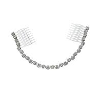 DEARMAMY 1 Pièce Peigne Charme Fantaisie Dame Épouser Ornement Style Coiffe De Mariée Bijoux De Cheveux Exquis Épingle à Cheveux Élégante Charmante Parure De Cheveux Silver Alliage