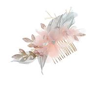 DEARMAMY 1 Pièce peigne hair charms hair toppers coiffe chinoise hanfu style accessoires de cheveux pour femmes épingle à cheveux de mode décor de cheveux à la main en tissu Golden