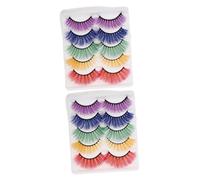 DEARMAMY 10 Cils Colorés Doux et Denses pour Maquillage et Cosplay Yeux Parfaits pour Fêtes et Halloween