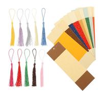 DEARMAMY 10 ensembles DIY Blank Paper Bookmarks With Tassels Chinese Style Calligraphy Soft Paper Bookmarks For Writing And Decorating