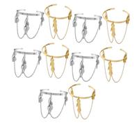 DEARMAMY 10 Pièces bracelet brassard bijoux de bras haut du bras bijoux de manchette pour femme décoration de bras alliage