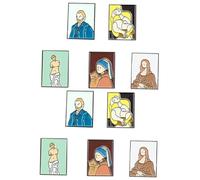 DEARMAMY 10 Pièces broche portrait ornement de costumes dessin animé un Pins Épingle portrait cartoon Broche mode artiste badge Broche en Accessoires de costumes matériau en