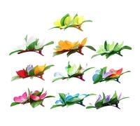 DEARMAMY 10 Pièces Coups de cheveux Épingle à cheveux de fleurs artificielles pince à cheveux hawaïenne épingle à cheveux hawaïenne pinces à fleurs pour les cheveux épingles à cheveux fleur