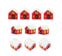 DEARMAMY 10 Pièces Décoration Miniature Succulente de Noël en Résine, | Ornement Festif pour Maison et Bureau, Scène , Finition Soignée, Ambiance Chaleureuse et Joyeuse