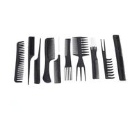 DEARMAMY 10 Pièces ensemble de peigne de massage hair charms hair toppers Peigne de coiffure peignes antistatiques peignes de coupe de cheveux peigne de coupe de cheveux Black