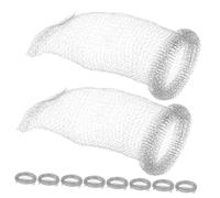 DEARMAMY 10 pièces Filets de Filtration Acier Inoxydable pour Machine à Laver Pièges à Peluches Durables et Réutilisables Filtres Drainage Tuyau Vidange pour Évier et Lave-linge