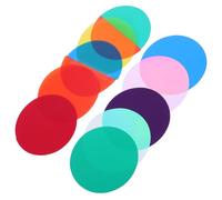DEARMAMY 10 Pièces Films Colorés Autocollants pour Éclairage Filtres Gels PVC Durables Correction Couleur pour Ambiance Chaleureuse Diffusion Lumière Uniforme pour Photographie et Éclairage