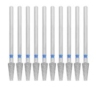 DEARMAMY 10 Pièces Metal Nail Grinding Bits Replacement Head For Drill Cuticle Remover File Tips For Acrylic Gel Nail Tech Manicure Pedicure Home Salon