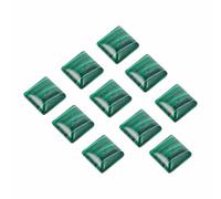 DEARMAMY 10 pièces Perles Pierre Naturelle Carrée Perles de Malachite pour Bijoux DIY Accessoires de Création de Bracelets et Colliers Pierres Gemmes Décoratives