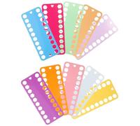 DEARMAMY 10 pièces Plaques de Rangement Plastique pour Fil à Broder Organisateur Bobine Fil Couture Support pour Point Croix Embroidery Floss Keeper Compact