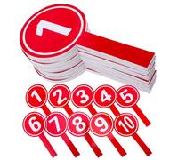 DEARMAMY 10 pièces Plaques Numérotées de Vote à Main Tableaux de Notation Pratiques pour Jeux et Concours Panneaux de Score Portables et Conviviaux