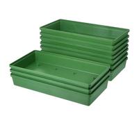 DEARMAMY 10 Pièces Plateau en Abs Vert pour Compositions Grosse Capacité, Support Stable Compatible Mousse, Bol Design Unique pour Événements et Fêtes