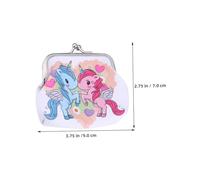 DEARMAMY 10 Pièces Pochette Licorne pour Garçon Fille Porte Kiss Lock Compact PVC Sac à Main Cartoon pour Femmes Porte Clés et Carte Accessoire