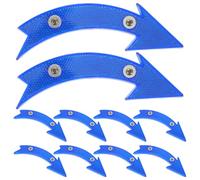 DEARMAMY 10 Pièces Réflecteurs de Rayons de Roue Vélo Flèche Bleue | Plastique Étanche, Sécurité Nocturne Cyclisme, Usage Rayons, Accessoire pour Divers Parcours