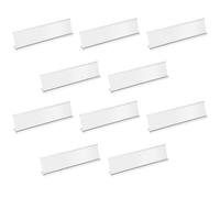 DEARMAMY 10 pièces Support Carte Visite Aluminium Forme Porte-carte Bureau Robuste pour Affichage Nom Prix Signalétique Adapté Maison Bureau Magasin Exposition