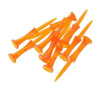 DEARMAMY 10 Pièces Tee de Golf de Roue 83mm, Plastique, Précision | Placement Facile, Conception Intégrée Tee et Pin, Usage Intérieur, Entraînement Pratique, Couleur Orange