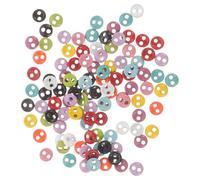 DEARMAMY 100 pièces Mini Boutons Résine Ronds pour Couture Vêtements de Poupée DIY Accessoires Colorés pour Artisanat et Tricot