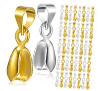 DEARMAMY 100 pièces Pinch Bails Pendant Clasps Alloy Connector For Necklaces And Bracelets Jewelry Making DIY And Bright Mix