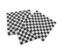 DEARMAMY 100 Pièces serviette à carreaux noirs et blancs fournitures de fête drapeau à serviettes en vrac serviettes de de bébé de toilette papier