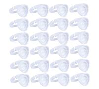 DEARMAMY 100pièces Bague à Pigments Pour Extensions De Cils Support à Pigments Avec Rainures Récipient à Séparé Pour Deux Types De Peinture