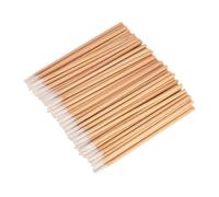 DEARMAMY 100Pièces Bâtonnets de Coton Tige Bois Coton Tige à Tête Unique pour Nettoyage et Artisanat pour Salon et Hôpital