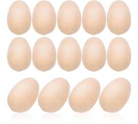 DEARMAMY 100pièces Œufs Bois De Simulation Pour Pâques Bois Pour Décoration Et Activités Créatives