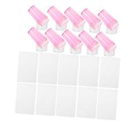 DEARMAMY 10ensembles Tampon Silicone Transparent Pour Ongles Kit De Tampons Avec Raclettes Pour Nail Art Et Transfert De Motifs Pour Diy Et Salon