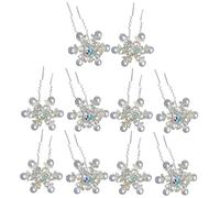 DEARMAMY 10Pièces Forme De U Perles Pour Mariage Accessoires Nuptiaux Élégants Et Raffinés Épingles