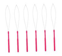 DEARMAMY 10pièces Outil Extension De Cheveux Plastique Aiguille à Boucle De Traction Enfile-boucle Pour Extensions De Cheveux Crochet Accessoire De Coiffure