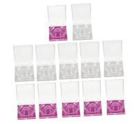 DEARMAMY 12 Pièces Boîtes de Rangement pour Faux Cils Transparentes avec Couvercle Glitters Rose Organisateur de Cils Pratique et Élégant
