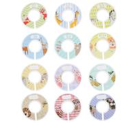 DEARMAMY 12 pièces Séparateurs de Penderie Garçon Fille pour Organisation Vêtements par Âge et Diviseurs de Cintres Décoratifs pour Chambre Garçon Fille Rangement Armoire Pratique et