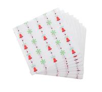 DEARMAMY 120pièces Serviettes Papier Décoratives De Noël Motif Cloche Rétro Pour Hiver Serviettes Jetables Pour Table