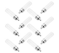 DEARMAMY 12pièces Lot de Breloques Forme de Flacon de Parfum Transparent Pendentifs Décoratifs avec Trou de Suspension Mini-breloques Verre Rechargeables pour Loisirs Créatifs et Cadeaux