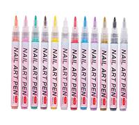 DEARMAMY 12pièces Stylos pour Nail Art Décoratifs Stylos Vernis à Ongles Kit pour Dessiner Motifs sur Ongles