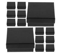 DEARMAMY 15 Pièces Boîte Présent pour Bijoux Élégante en Papier Noir avec Doublure en Éponge et Coussin, Portable et Protectrice pour Bracelets et Petits Trésors, pour Rangement ou Présent
